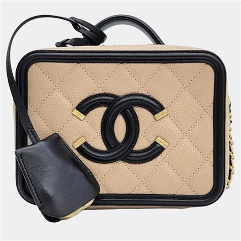 chanel beige black carviar|chanel dark beige.